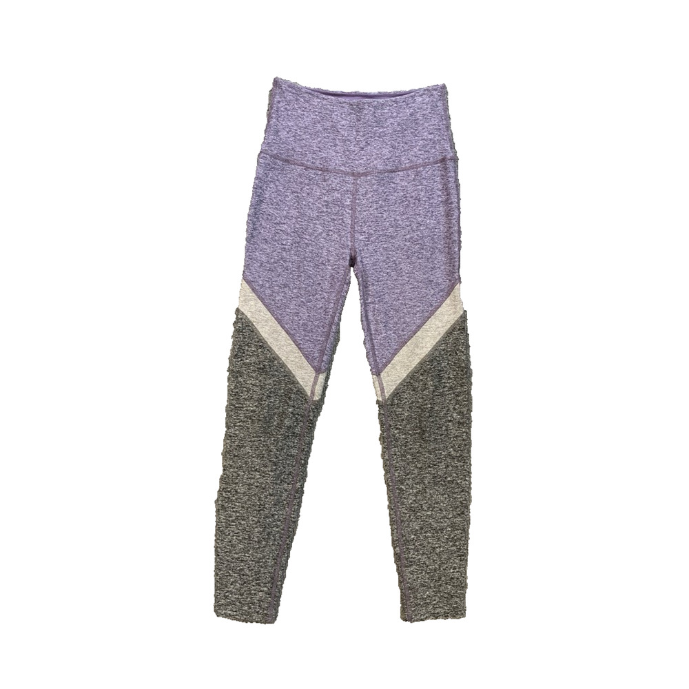 Beyond Yoga Leggings Women S Small Lilac Gray High Waist Heather Crop Workout
